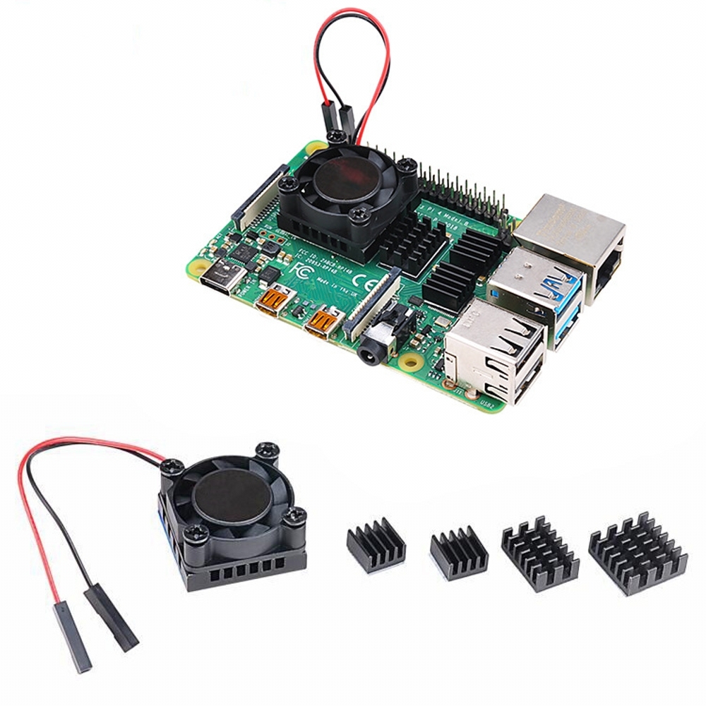 Pi Power Supply - Kit kipas pendingin tunggal, Kit RAM