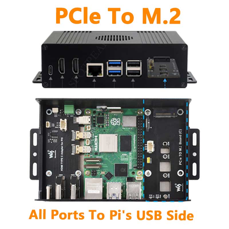 Pi 5 Case - Kit casing kotak Raspberry Pi 5-C