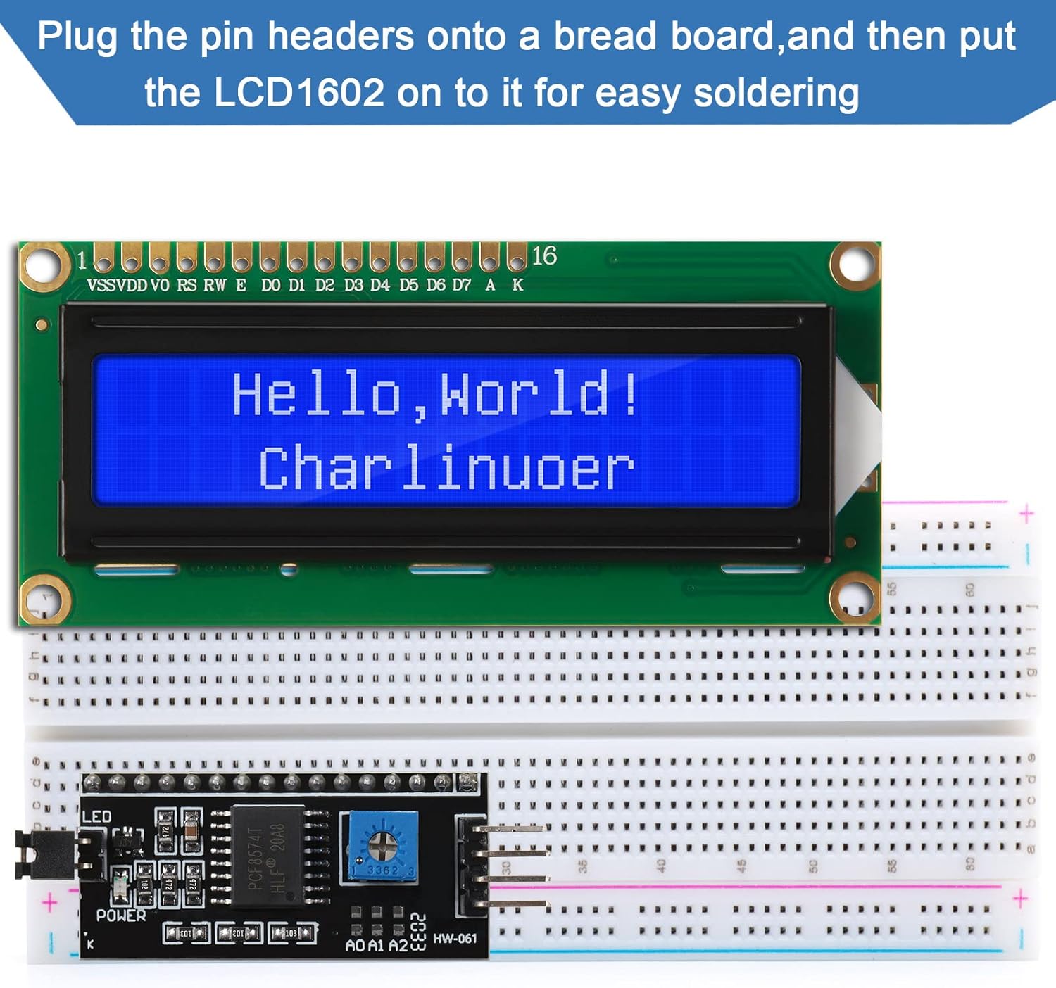 Raspberry Pi 4 - 1Set 1602 LCD 20*4 Layar Biru