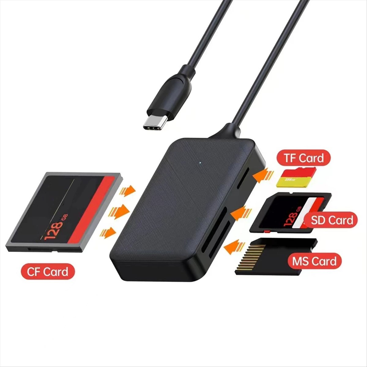 Micro Sd Card - (A60I] Pembaca Kartu 4-in-1 Tipe C