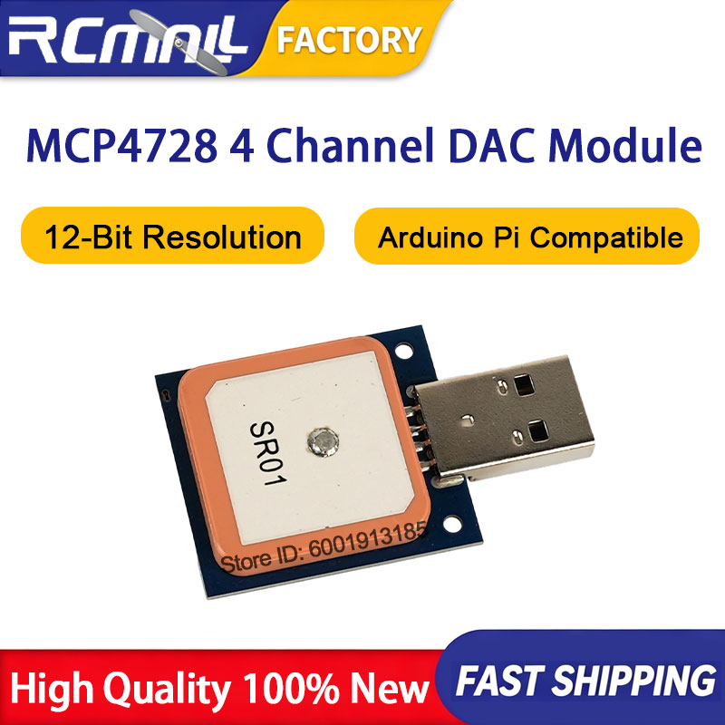 Raspberry Pi 4 - Modul DAC I2C 12 Bit MCP4728,
