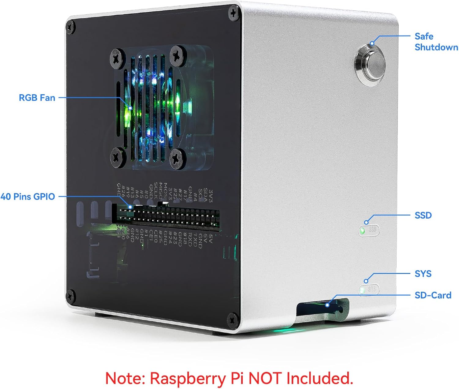 Pironman 5-Mini NVMe M.2 SSD P - Pi 5 Case ulasan dan harga
