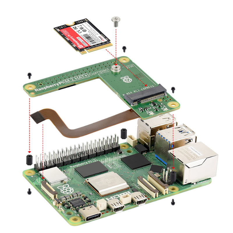 Raspberry Pi 5 M.2 HAT+ Resmi, - Pi 5 Case ulasan dan harga