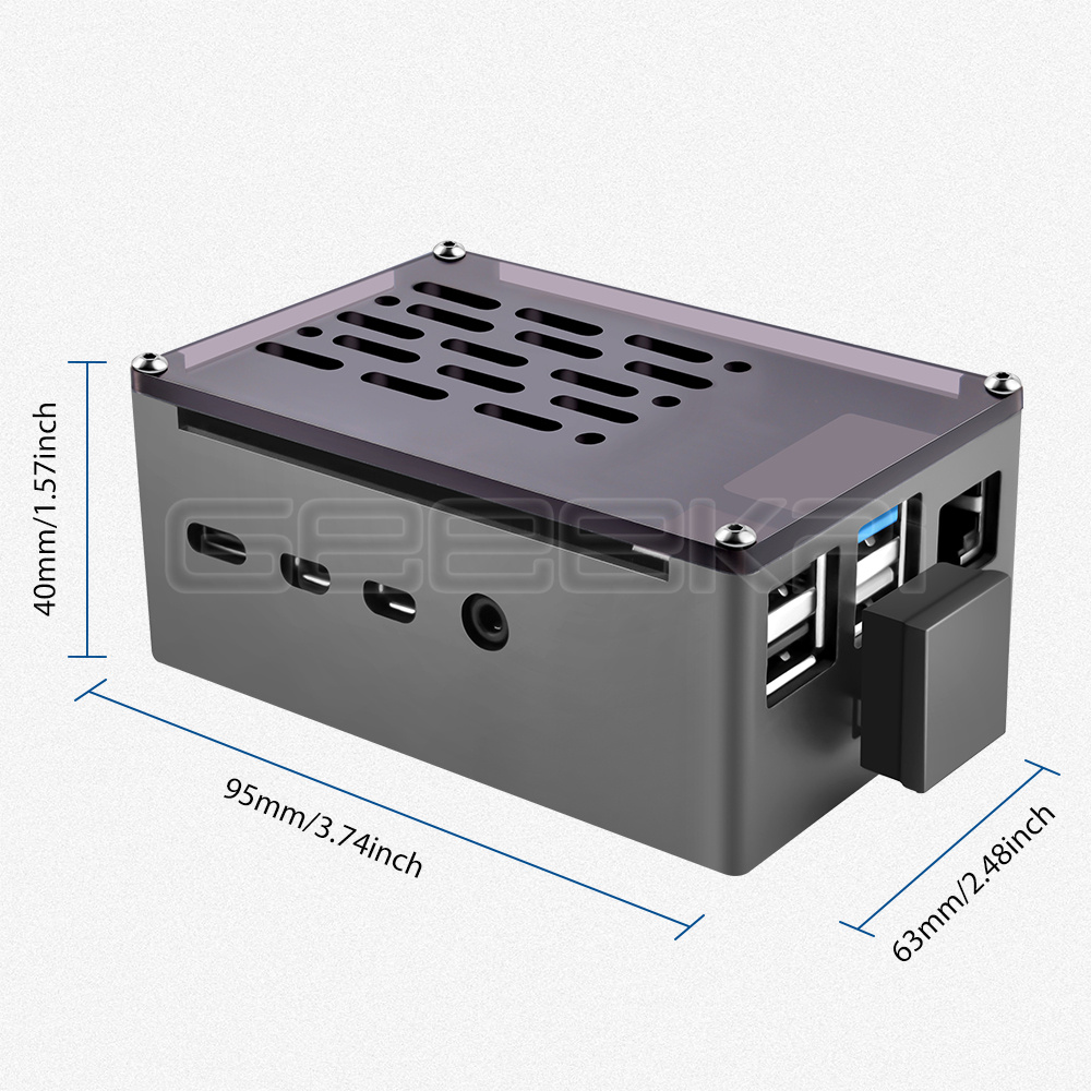 Geeekki Cangkang Hitam Casing  - Pi Power Supply ulasan dan harga