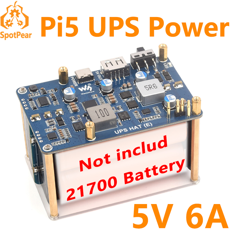 Raspberry Pi 5 UPS HAT E 4-Por - Pi Power Supply ulasan dan harga